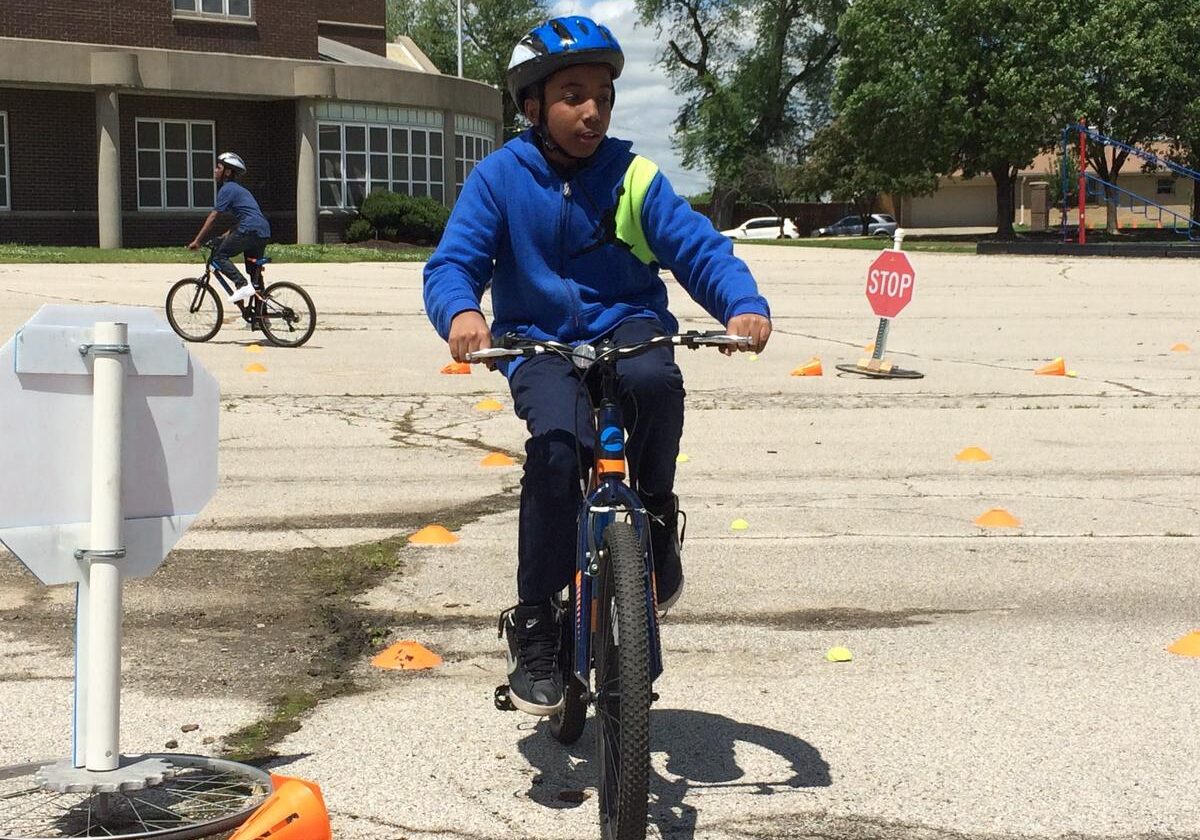 One reason the rate of cycling among school children has declined is the disappearance of neighborhood schools. (Photo: Alex Smith/Heartland Health Monitor)