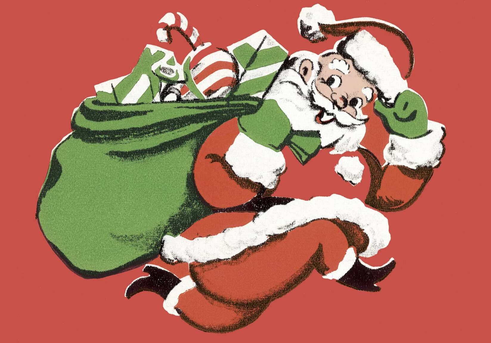 Cartoon Santa.