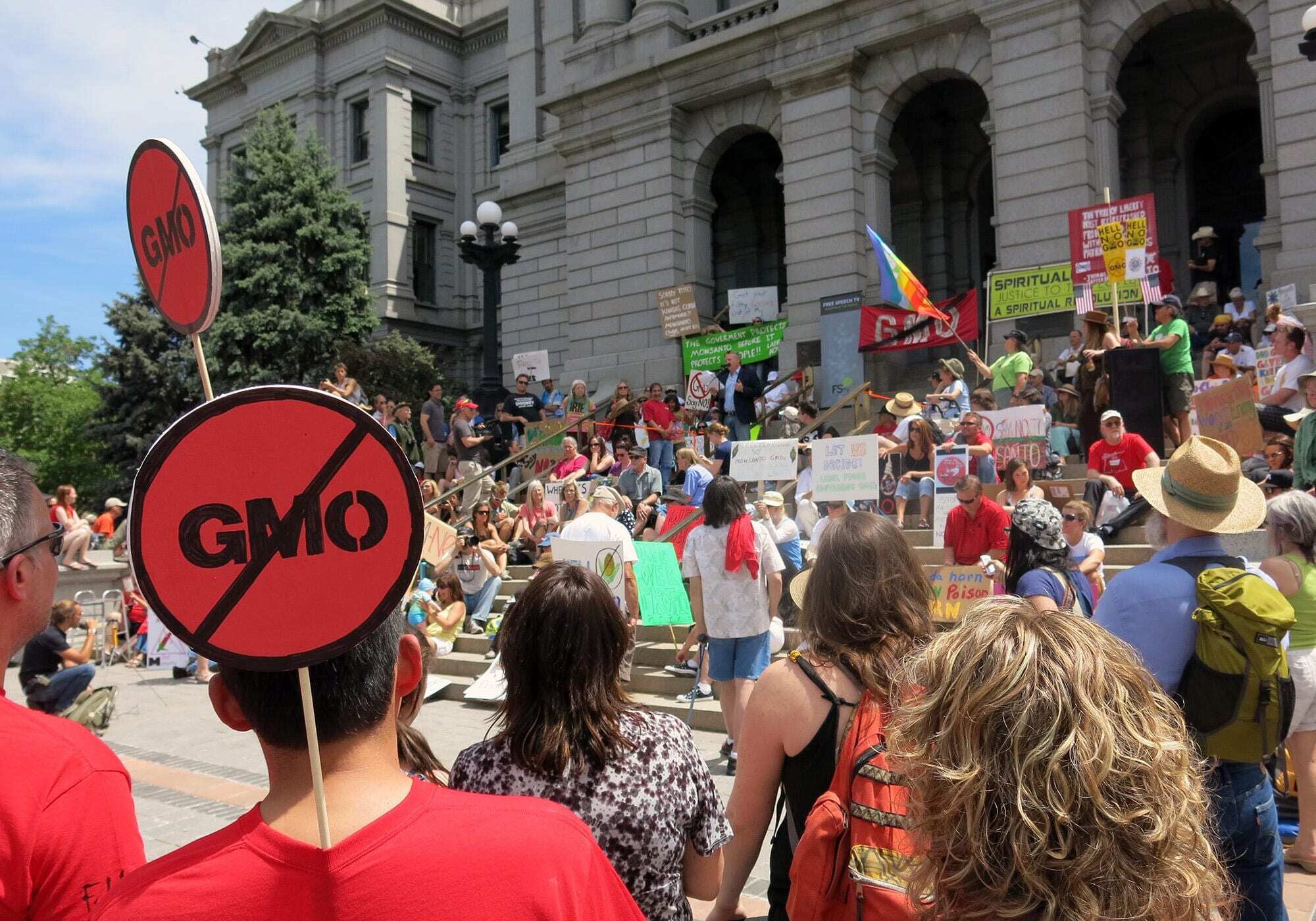 Protestors rally in Colorado.