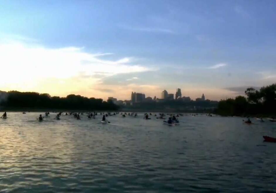 River at sunset