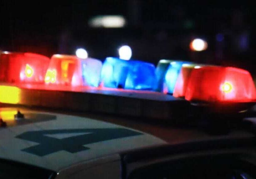 Police car lights.