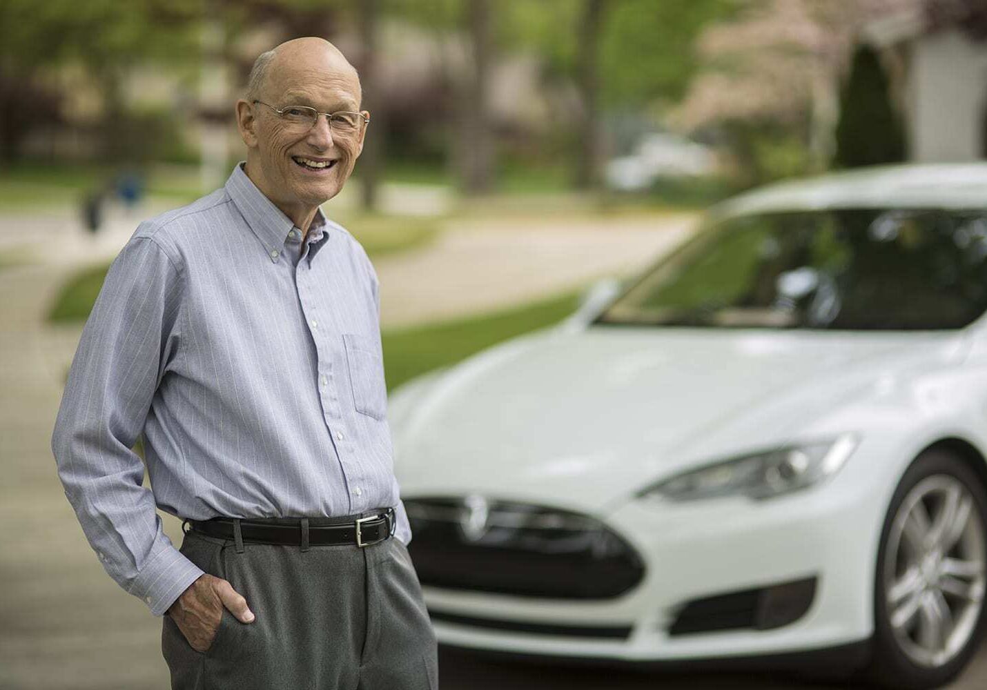 Al Pugsley with his Tesla