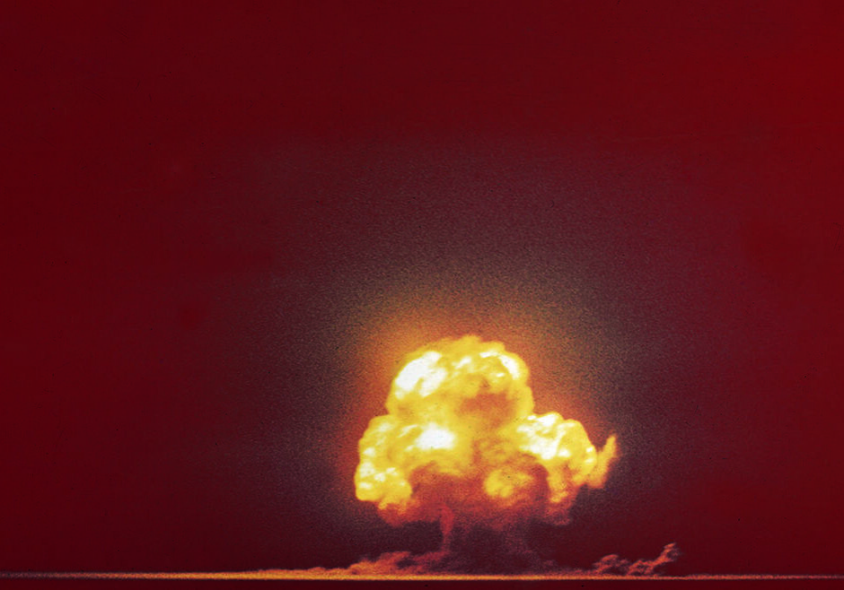 Photo of atomic bomb test.