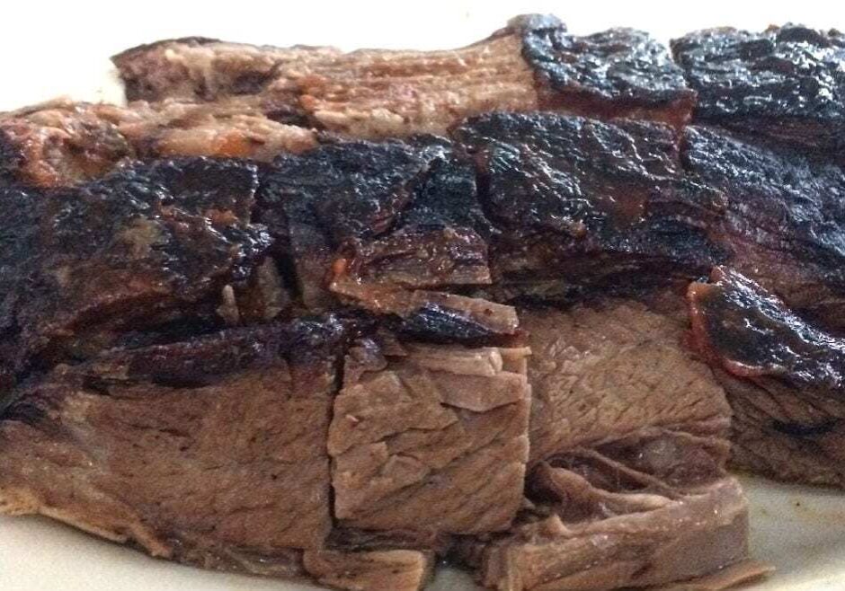 A plate of burnt ends.
