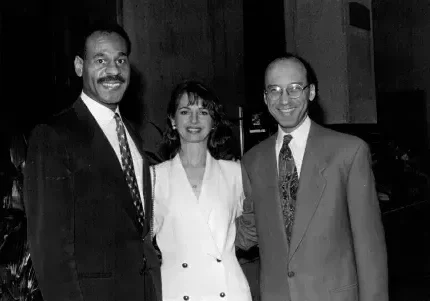 In this undated photo, then-Kansas City Mayor Emanuel Cleaver (left) stands with Rabbi Michael R. Zedek of The Temple, Congregation B'nai Jehudah and Zedek's wife, Karen. Cleaver was the longtime pastor at St. James United Church. Zedek estimated the photo was taken in the early 1990s at B'nai Jehudah's former site at 69th Street and Holmes Road in Kansas City. Zedek and Cleaver had many pulpit exchanges during that period. (Photo courtesy of The Kansas City Star)